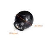 Round Black Pull Knob Replacement for Bike Gym Pop Pin M8 Thread Home Gym - hydrafitnessparts