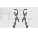 Rowing Machine Pedal Strap Nylon Toe Straps (Single Layer) Total L 770mm - W 25mm - hydrafitnessparts