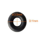 Rubber Pad Size Φ11 x 3.5 Rubber Buna-N O-Ring For 5mm Gym Cable