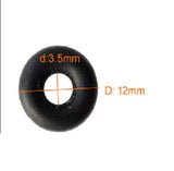 Rubber Pad Size Φ12 x 3.5 Buna-N O-Ring For 6mm Gym Cable