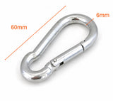 Steel Rope Snap Link Clip (Caribener) For Cable Gym Attachment Size Φ6 x 60mm Strength System