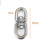 Steel Swivel Pivot Connector Size Diameter 8mm W 90mm L Strength System