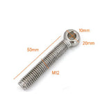 Steel Eyelet Link For Cable Stoper Threaded Anchor Assembly M12 Strength System