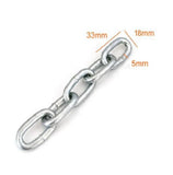Gym Cable End Attachment  - Chain link Extension 5 Link - 34mm Strength System