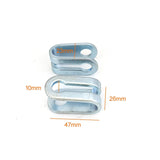 Gym Steel Rope Cable Slotted U Bracket End Size 47 x 26 x 23/10mmT Strength System