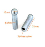 Shank Ball Stop For 6mm Gym Cable Size 33 x Φ10od - Φ8.5id Strength System