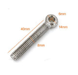 Steel Eyelet Link For Cable Stoper Threaded M8 Strength System