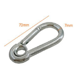 Steel Rope Snap Link Clip For Cable Gym Attachment Fixed Position Φ7 x 70 Strength System