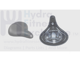 Schwinn Indoor Cycle Saddle Seat W/Round Stud Clamp Style L 273mm x W 250mm - hydrafitnessparts