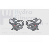 Schwinn Stationary Bike L & R Foot Pedal Pair W/Toe Cage Straps 104x75mm | 9 - 16" - hydrafitnessparts