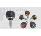 Seat pop pin knob Size 1" (50mm) Thread of pin M16 (5/8") Fine Thread Pin Diameter: 5/16" (8mm) - hydrafitnessparts