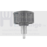 Seat Pop Pin Size Knob 2.1"(54mm) - Thread Pin M16(5 - 8") - Length Thread 1.06"(27mm) - Dia 5 - 16"(8mm) Stationary Bike - hydrafitnessparts