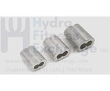 Sleeve Oval Crimp for 5mm Cable Size 17.7 x 4.7mm Strength System - hydrafitnessparts