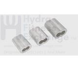 Sleeve Oval Crimp for 5mm Cable Size 17.7 x 4.7mm Strength System - hydrafitnessparts
