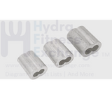 Sleeve Oval Crimp for 6mm Cable Size 25.4 x 5.6 Strength System - hydrafitnessparts