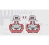 SPD Clip JD - 3048 Cleat 46 x 57mm Pair For Indoor Cycle - hydrafitnessparts
