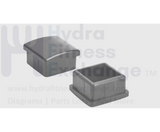 Square Soft Non - Slip End Cap Plastic Plug Cardio Exercise Equipment & Cable Gym - hydrafitnessparts