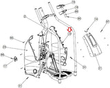 Stairmaster Upright Stepper Right Shroud Cover with Decal MFR - 13106 or 055 - 0040 - hydrafitnessparts
