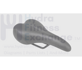 Star Trac Indoor Cycles Saddle Seat L 265mm (10.43") x W 150mm (5.9") 800 - 3757 - hydrafitnessparts