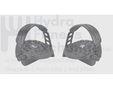Star Trac Stationary Bike Left & Right Foot Pedal Pair W/Straps 1 - 2" 718 - 0030 - hydrafitnessparts