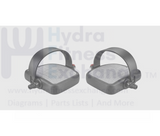Star Trac Stationary Bike Left & Right Foot Pedal Pair W/Straps 718 - 5085 - 01 - hydrafitnessparts