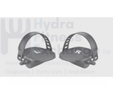 StarTrac Stationary Bike Left & Right Foot Pedal Pair W/Straps Spindle Size 1/2" - hydrafitnessparts