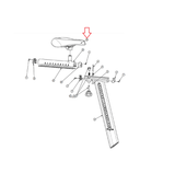 StarTrac Stationary Bike Saddle Seat Bottom 740 - 8077 - hydrafitnessparts
