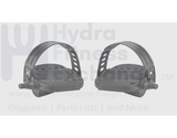 Steel Ball Bearing PP Body W/Pvc Straps Pedal 119 x 128mm | Straps 300 x 48mm - hydrafitnessparts