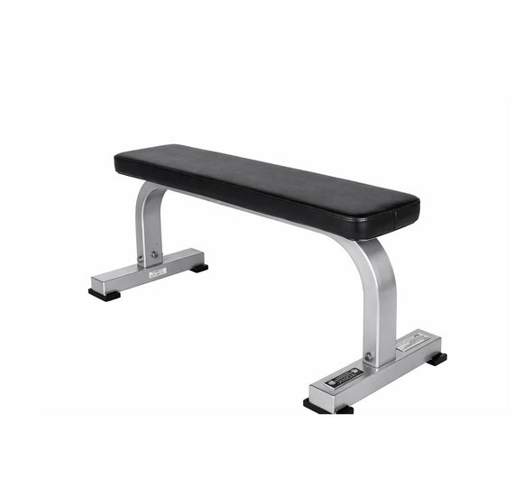 STS Flat Weight Bench Silver, Commercial Strength Training Bench, Heav ...