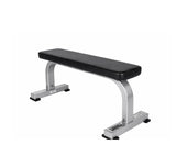 STS Flat Weight Bench Silver, Commercial Strength Training Bench, Heavy Duty Steel Frame, High Density Foam Padding, Multi Purpose Dumbbell Workout Bench for Home Gym - hydrafitnessparts