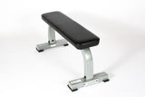 STS Flat Weight Bench White, Commercial Strength Training Bench, Heavy Duty Steel Frame, High Density Foam Padding, Multi Purpose Dumbbell Workout Bench for Home Gym - hydrafitnessparts