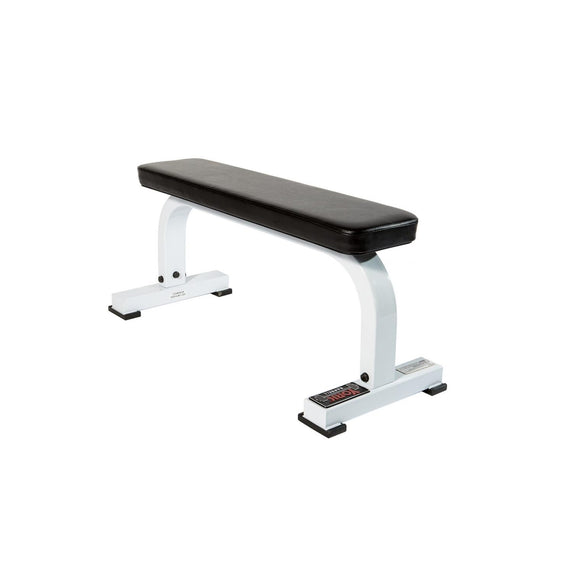 STS Flat Weight Bench White, Commercial Strength Training Bench, Heavy ...
