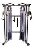STS Functional Cable Crossover Machine Silver Dual Adjustable Pulley Strength Trainer with 170 lb Weight Stack, Commercial Multi Gym System for Home Gym Full Body Strength Training - hydrafitnessparts