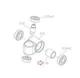 Vision Fitness Elliptical Zinc Plate Ring 062258 - B - hydrafitnessparts