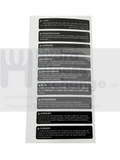 Vision Fitness TM742B TM743B TM789B RB306D CB91D Treadmill Multiple Warning Label Set Semi Assembly 1000439639 - hydrafitnessparts