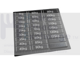 Weight Stack Stickers Size 5 - 125kg Miscellaneous - hydrafitnessparts