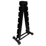 YORK 2 - Sided A - Frame Dumbbell Rack Black, Space Saving Weight Storage Stand for Home Gym, Holds 6 Pairs Rubber Hex Cast Iron or Chrome Dumbbells 2.5 to 30 lb Capacity - hydrafitnessparts
