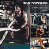 York Barbell Firm Fit Weight Lifting Gloves Pair - Black (S, M, L, SL) - Fingerless Cow Hide Leather, Spandex Back Elastic Wrist Band with Close strap - Anti - Slip Grip for Weightlifting Training - hydrafitnessparts