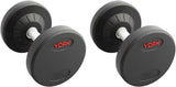 York Barbell Pro Style Dumbbell - Includes 1 Pairs (Total 2 Dumbbells of 135lb each) - 30mm Knurled Chrome Handles, Rubber Coated Solid Steel Core for Home & Gym Training - hydrafitnessparts