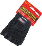 York Barbell Unisex Vented Back Fitness Gloves Pair - Black (S, M, L, XL) - Fingerless Goat Skin Palm, Crochet Cotton Back - Anti - Slip Grip for Weightlifting Training Cycling Pull - Ups Gym Men & Women - hydrafitnessparts