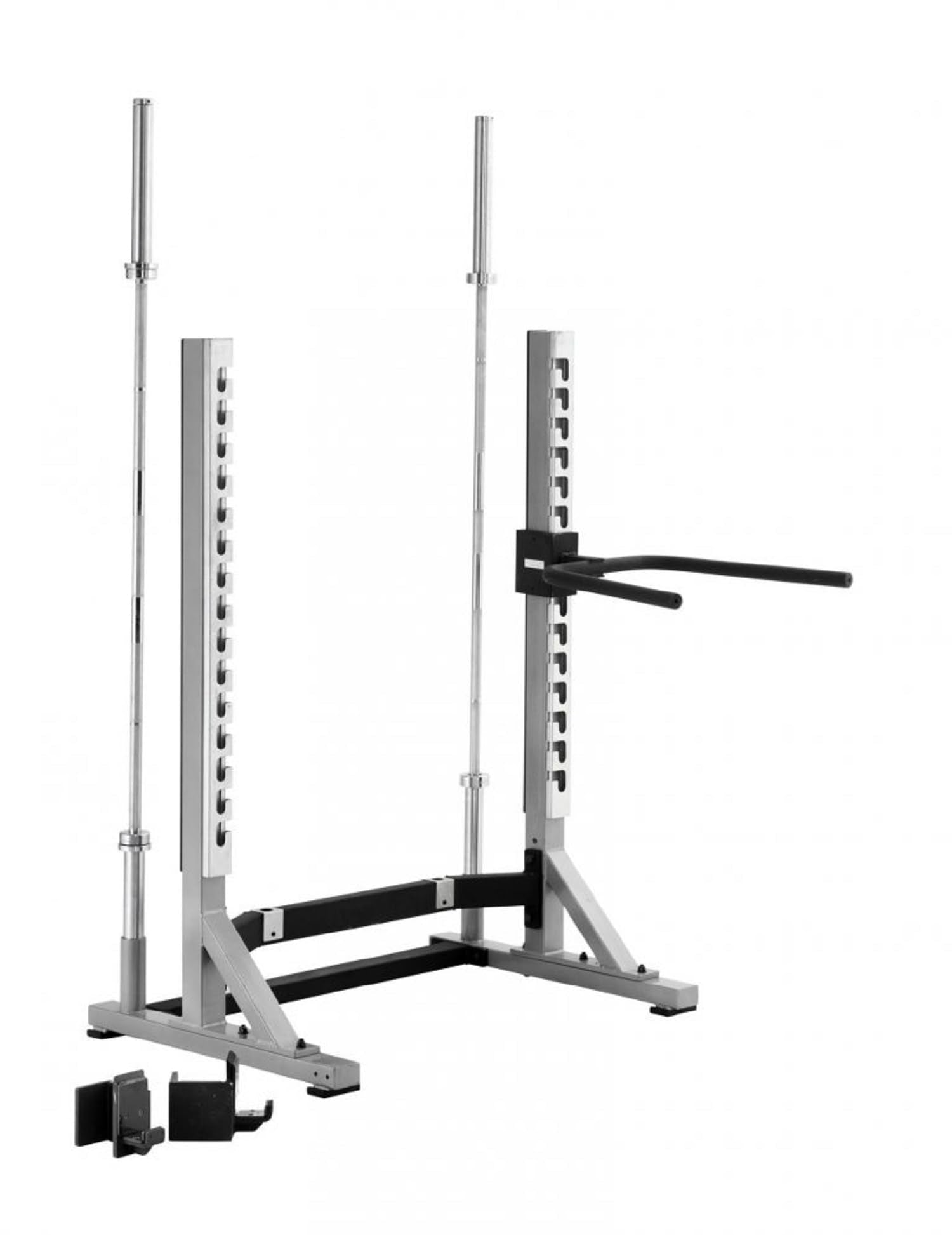 Stringer In Storage Rack YORK STS Collegiate Rack Silver Power Rack with Bar Storage, Hook Plat ...
