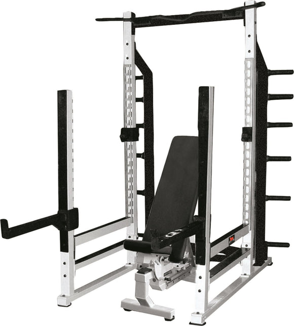 York Storage Rack YORK STS Multi-Function Power Rack White, Heavy Duty Strength Training ...