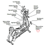 Life Fitness X5 X7 X8 Elliptical Front Clevis Cover REX2LFA