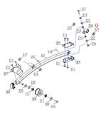 AFG Horizon Fitness 2.0AE - EP185 CE9.2 - EP543 Elliptical Roller Axle Wheel-hydrafitnessparts