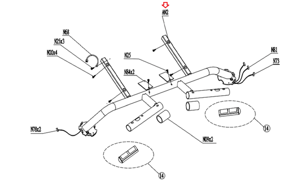 AFG Horizon Fitness Livestrong Tempo Vision Elliptical Right Link Arm-hydrafitnessparts