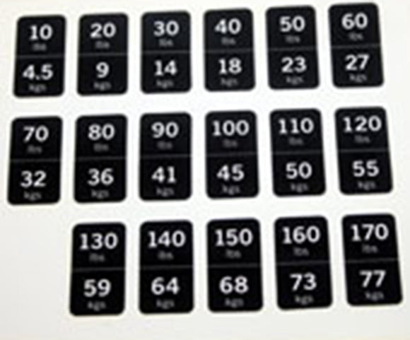 AFG Horizon Fitness Strength System Weight Plate Decal 086280-hydrafitnessparts