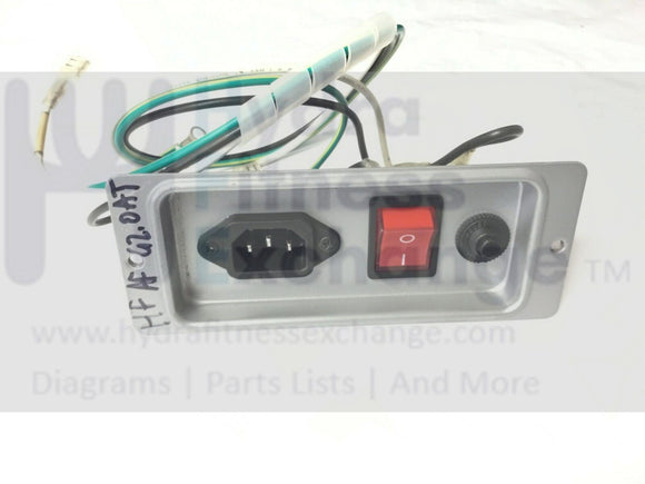 AFG Vision Fitness 2.0AT Treadmill Power Entry Plate Switch Breaker Inlet-hydrafitnessparts