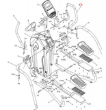 BH Fitness LK500X Elliptical Right Swing Post Set LK500X-T-hydrafitnessparts