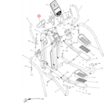 BH Fitness LK500X LK700X S3Xi S5Xi Elliptical Computer Post Cover LK500X-E-hydrafitnessparts
