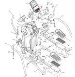 BH Fitness LK500X LK700X S3Xi S5Xi Elliptical Left Fixed Handle Bar LK500X-F-hydrafitnessparts